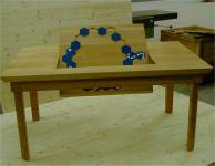 Der Holztisch f�r das Siedlerspiel